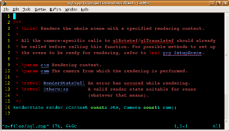 Su Doxygen, bet prastai; nuoroda į vaizdą